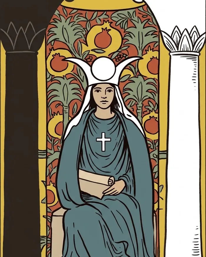 Fragment ilustracji karty Kapłanka