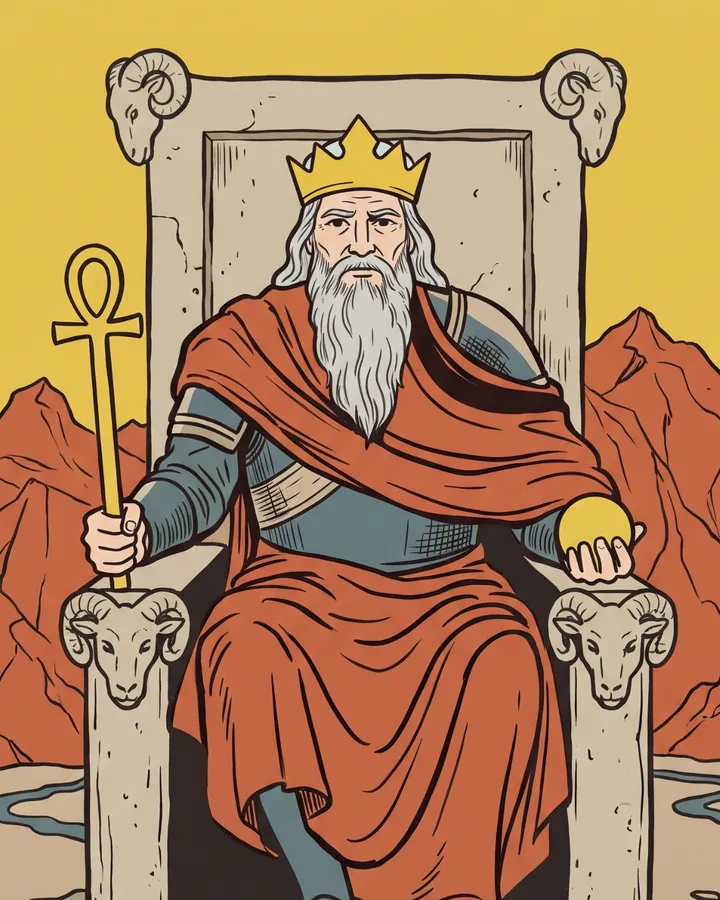 Fragment ilustracji karty Cesarz