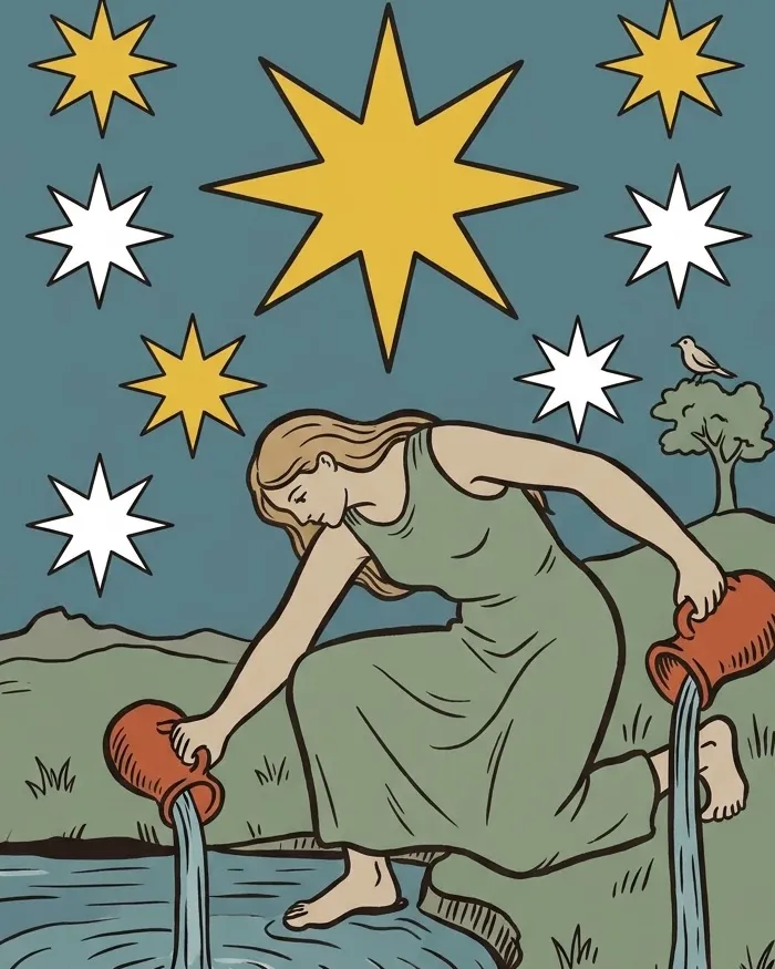 Fragment ilustracji karty Gwiazda